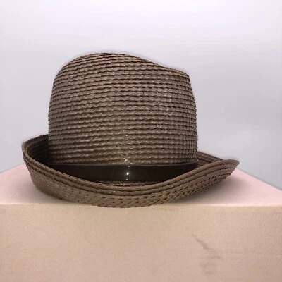 惊人的复古 20 世纪 60 年代 Bethnar 纽约巴黎编织棕色流浪汉风格帽子 21 — 第 1/4 张图片