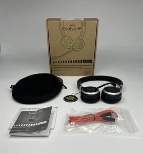 Jabra Evolve 65 SE Link380a Wireless Stereo Headset - No Dongle New Open Box - Picture 1 of 7