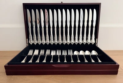 Medici Gorham 1971 Sterling Silver Service for 16, 64 pcs with New Storage Chest - Image 1 of 2