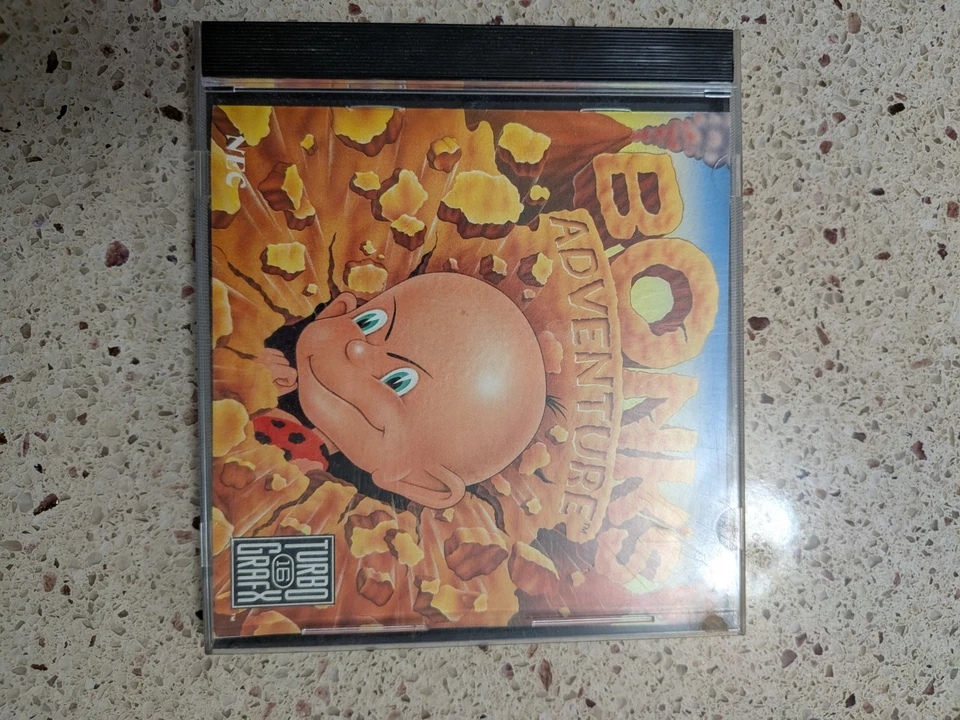 1990 TurboGrafx 16 Bonk's Adventure Case, Manual, HuCard *Very Good Condition* - Image 1 of 3