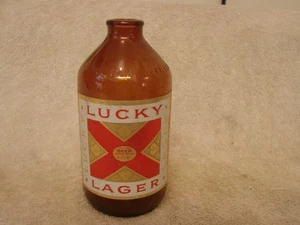 CERVEZA LUCKY LAGER 12 OZ. BOTELLA LATA DE VIDRIO SHORTY DNCMT3,2% SAN FRANCISCO CA. BONITO - Imagen 1 de 5