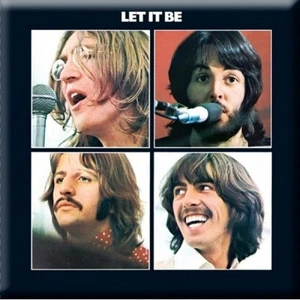 The Beatles Let It Be LP Cover 75mm x 75mm steel fridge magnet - Imagen 1 de 1