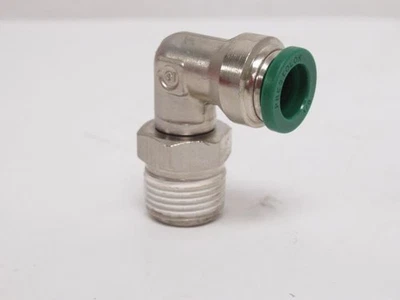 192025 New-No Box; Parker W169PLP-6-6 Brass Swivel Elbow; 90Deg; 3/8"PTC x 3/8NP - Image 1 of 4