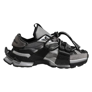 DOLCE & GABBANA Shoes Black Gray Low Top Space Men Sneakers EU41 / US8 1460usd - Picture 1 of 9