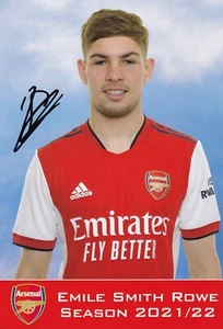 Football - Emile Smith Rowe - Hand Signed 7x5 Inch Clubcard - Arsenal - 2021/22 - Picture 1 of 1