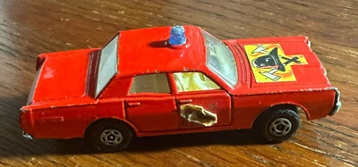 Vintage Matchbox No. 59 Or 73 Mercury Red Fire Chief Car Nice By Lesney - Image 1 of 4