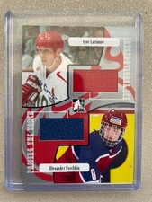 2006 PASSING THE TORCH IN THE GAME ITG GAME USED LARIONOV OVECHKIN 1 OF 60