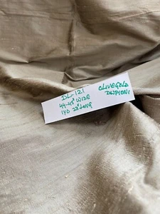 Designer Quality 100% Silk Shantung fabrics - Olive Gold!!! - Picture 1 of 4