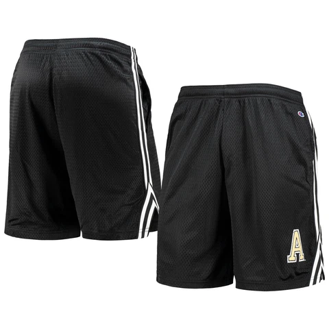 Men's Champion Black Appalachian State Mountaineers Team Lacrosse Shorts Cover