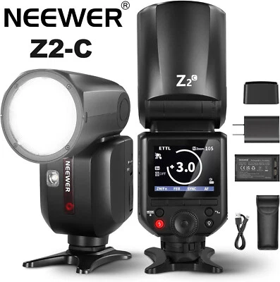 NEEWER Z2-C Z2C 2.4G TTL HSS Round Flash Light Speedlite for Canon Cameras DSLR - Image 1 of 4