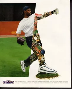 Zapatos de moda vintage impresos anuncio NIKE Ken Griffey Jr. Campos de béisbol - Imagen 1 de 1