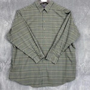Roundtree & York Wfrinkle Free Long Sleeve Shirt Men's Big 4XLT Green Check - Picture 1 of 10