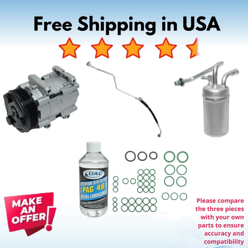 Компрессор и сушилка кондиционера подходят для Ford Mustang 1999-2001 - Изображение 1 из 1