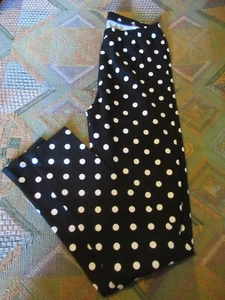 Unworn Girl's Black Leggings with White Spots Age 12 Years EX COND - Picture 1 of 4
