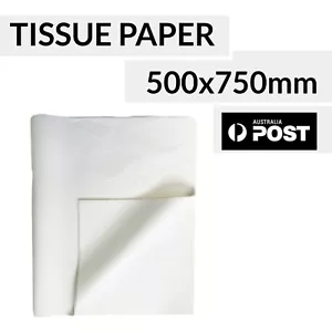 White Tissue Paper 500x750mm Gift Wrap Colour Packaging Craft Acid Free 17gsm - Picture 1 of 1