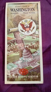 Vintage 1966-1967 AAA Visitor's Guide to Washington DC Annapolis Mount Vernon - Picture 1 of 12