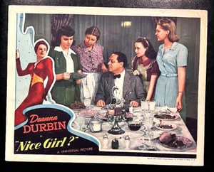 NICE GIRL? 1941 ORIGINAL LOBBY CARD, DEANNA DURBIN - Foto 1 di 1