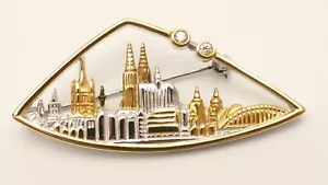 skyline KÖLN Kölner Dom Brosche Anstecknadel Silber Nadel PIN brooch cologne - Bild 1 von 6