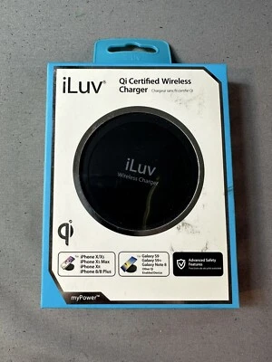 iLuv Qi CertifiedFast Wireless Charger Iphone,X/XS, XS Max, XR, 8/8+, Galaxy 8,9 - Image 1 of 4
