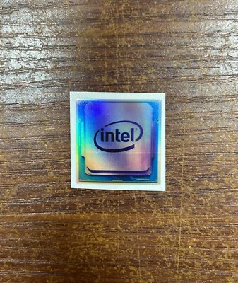 1x Intel CPU Holographic Desktop / Laptop Custom Sticker Label (NEW) - Image 1 of 2
