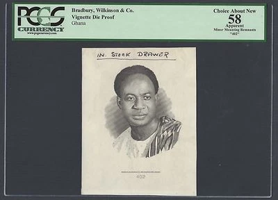 Ghana Vignette Die Proof Kwame Nkrumah President of Ghana  - Image 1 of 2