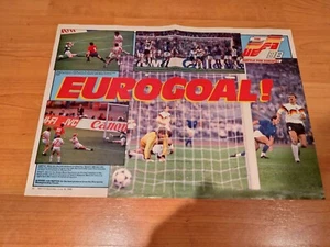 1988 Uefa Euros Germany Italy Spain Denmark Match Magazine Poster - Picture 1 of 1