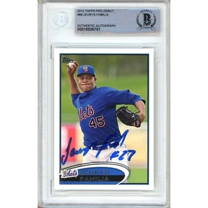 2012 Topps Pro Debut #88 Jeurys Familia Signed Card Auto Beckett Slabbed Mets - Picture 1 of 6