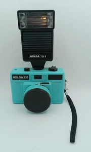 Holga 135 Film Camera 35mm Teal Blue + 235B Point & Shoot Vintage Photography - Picture 1 of 4