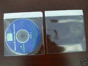 500 CD /DVD VINYL (PVC) SLEEVE W/ ADHESIVE SEAL - V2 - Picture 1 of 1