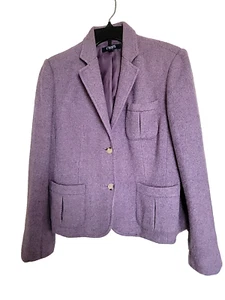 Chaps Wool Blend Orchid  Lined Blazer Jacket Sz 14P - Picture 1 of 4