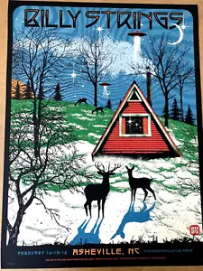 AUTHENTIC Billy Strings Screen Print AP Poster Asheville NC Feb14-16 2025 S/N#50 - Picture 1 of 7