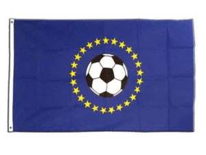 Fahne Europäische Union EU mit Fußball Flagge europäische Hissflagge 90x150cm - Picture 1 of 1