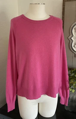 Suéter BANANA REPUBLIC W’s Med Toque de Cachemira Rosa Cuello Barco Pullover, Plisado Foto 1 de 4