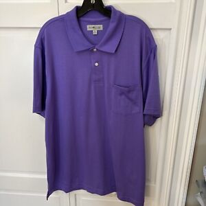 Sun River Clothing Co Purple Polo short sleeve buttons collared Mens Size XL 👍