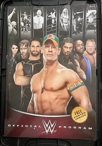 WWE OFFIZIELLES SOUVENIR EVENT PROGRAMM 2015-2016 CENA LESNAR BESTATTER MIT POSTER - Bild 1 von 6