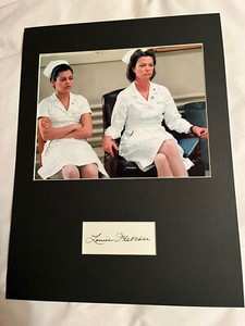 Louise Fletcher Nurse Ratched Signed Card UACC RD Mounted For Framing