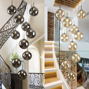 Shop Stair Lamp Hotel Chandelier Lighting Glass Pendant Light Bar Ceiling Lights - Picture 1 of 33