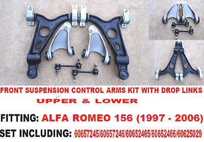 For Alfa Romeo 147 156 Front Upper Lower Suspension Wishbones Arms Links Bushes • 103.29€