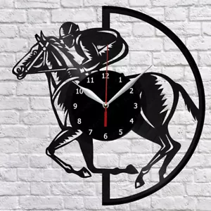 Horse Racing Vinyl Record Wall Clock Fan Art Home Decor 12" 30cm 1148 - Picture 1 of 12