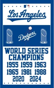 Los Angeles Dodgers Fan 3x5 Ft Flag 2024 World Series Champions ON HAND CA SHIP - Picture 1 of 1