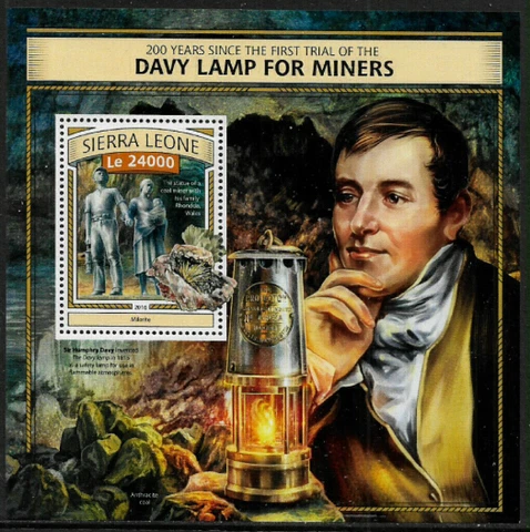 Sierra Leone #4042 Mint Never Hinged S/Sheet - Davy Lamp For Miners Cover