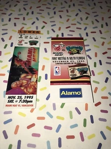 Vintage Miami Heat Vs Vancouver Grizzlies 1995 Pin Alamo Sponsored Game Ticket - Bild 1 von 5