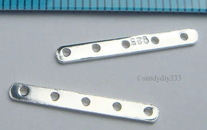 8x HELLSTERLINGSILBER TRENNER ABSTANDSHALTER 4 mm PERLE 5-STRÄNGE N320 - Bild 1 von 2