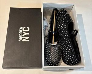 Schwarze Damen-Mesh-Flats von Madden NYC. neu im Karton; Gr. 10 - Bild 1 von 3