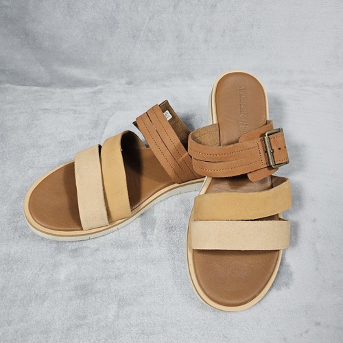 Timberland Adley Shore Slide donna 8 5 in pelle marrone medio cinturino regolabile