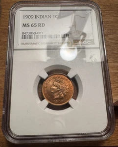 1909 Indian Head Cent NGC MS65RD - Picture 1 of 2