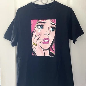 DGK Men's Last Crush Crying Girl Graphic T-Shirt Streetwear Black Size Medium M - Picture 1 of 4