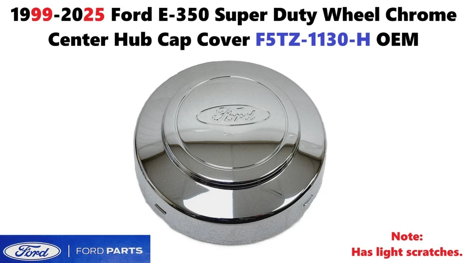 Cubierta de tapacubos central cromada para rueda Ford E350 Super Duty 1999-2025 F5TZ-1130-H Foto 1 de 4