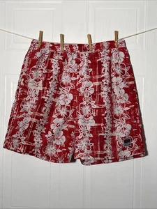 Bañador Chaps Ralph Lauren Para Hombre Mediano Rojo Nylon Voleibol Pantalones Cortos Malla Forrados - Imagen 1 de 7
