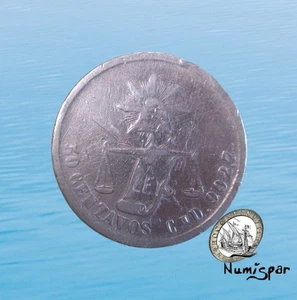 MEXICO 50 CENTAVOS 1881 Cn D CULIACAN EAGLE SILVER KM 407.2 #6819# - Picture 1 of 2